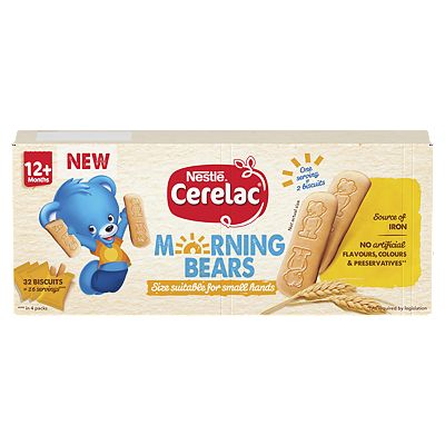 Cerelac Morning Bears Biscuits Vanilla 4x45g (180g)