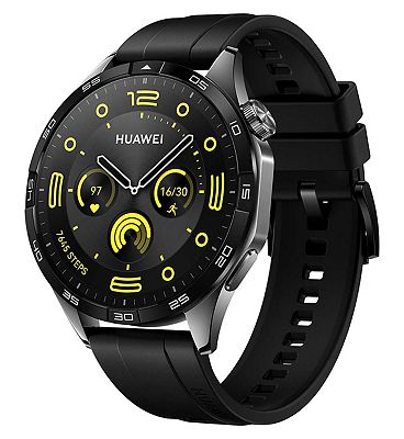 HUAWEI Watch GT 4 46mm Smart Watch - Black Rubber Strap