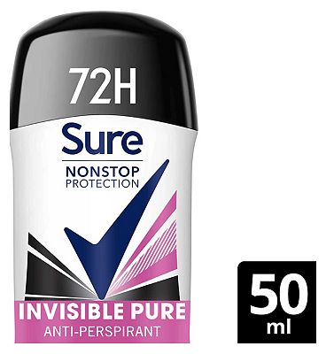 Sure Women Invisible Pure Nonstop Protection Antiperspirant Deodorant Stick 50ml