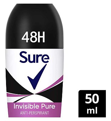 Sure Women Invisible Pure Antiperspirant Deodorant Roll On 50ml