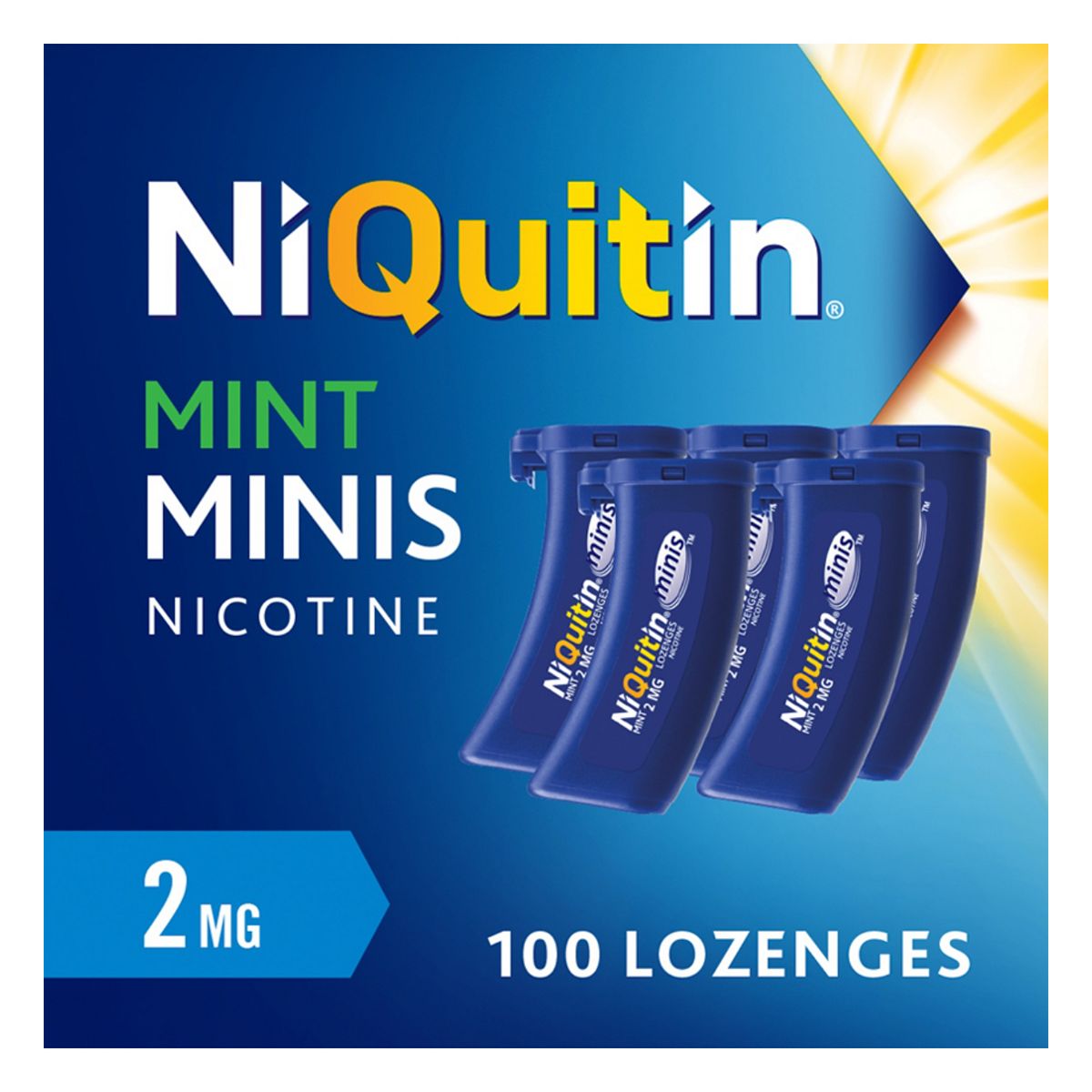 Niquitin Minis Mint 2Mg Lozenges Nicotine - 100