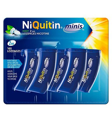 NiQuitin Minis Mint 2mg Lozenges Nicotine - 100 Lozenges