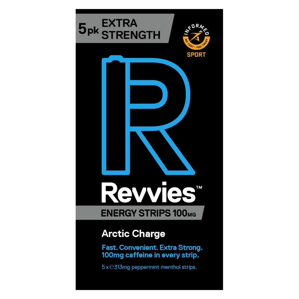 Revives Energy Revvies Extra Strength Energy Strips Arctic Charge - 5