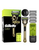 Gillette Labs With Exfoliating Bar Razor Champion Gold Edition, 1 Handle, 5 Blades, 1 Hanger, 1 Case