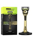 GilletteLabs With Exfoliating Bar Razor Champion Gold Edition, 1 Handle, 1 Blade, 1 Magnetic Stand
