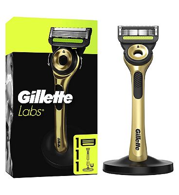 11【新品12個】Gillette Labs BLACK & GOLD GilletteLabs With Exfoliating Bar Razor Champion Gold