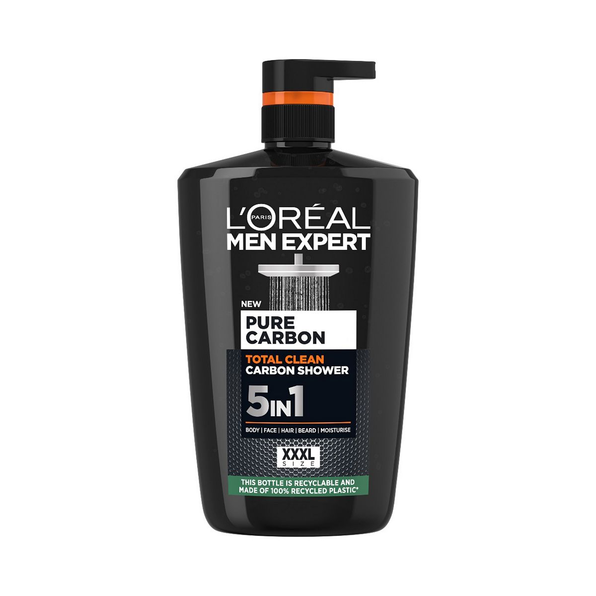 L'Oreal Men Expert L'oréal Men Expert Pure Carbon 5-In-1 Shower Gel Large Xxl, Powered By Carbon, 1L