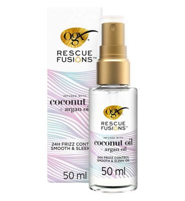 OGX Rescue Fusions 24H Frizz Control Smooth & Sleek Oil, 50ml (2)