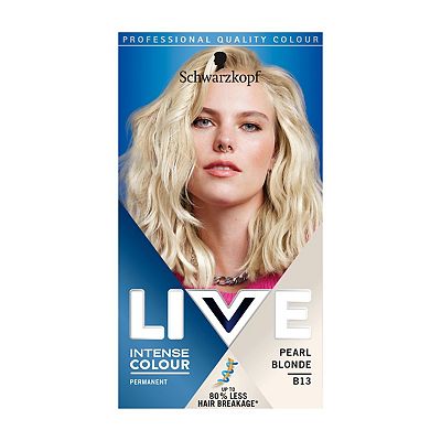 Schwarzkopf LIVE B13 Pearl Blonde Permanent Light Blonde Hair Dye