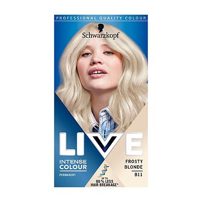 Schwarzkopf LIVE B11Frosty Blonde Permanent Cool Blonde Hair Dye