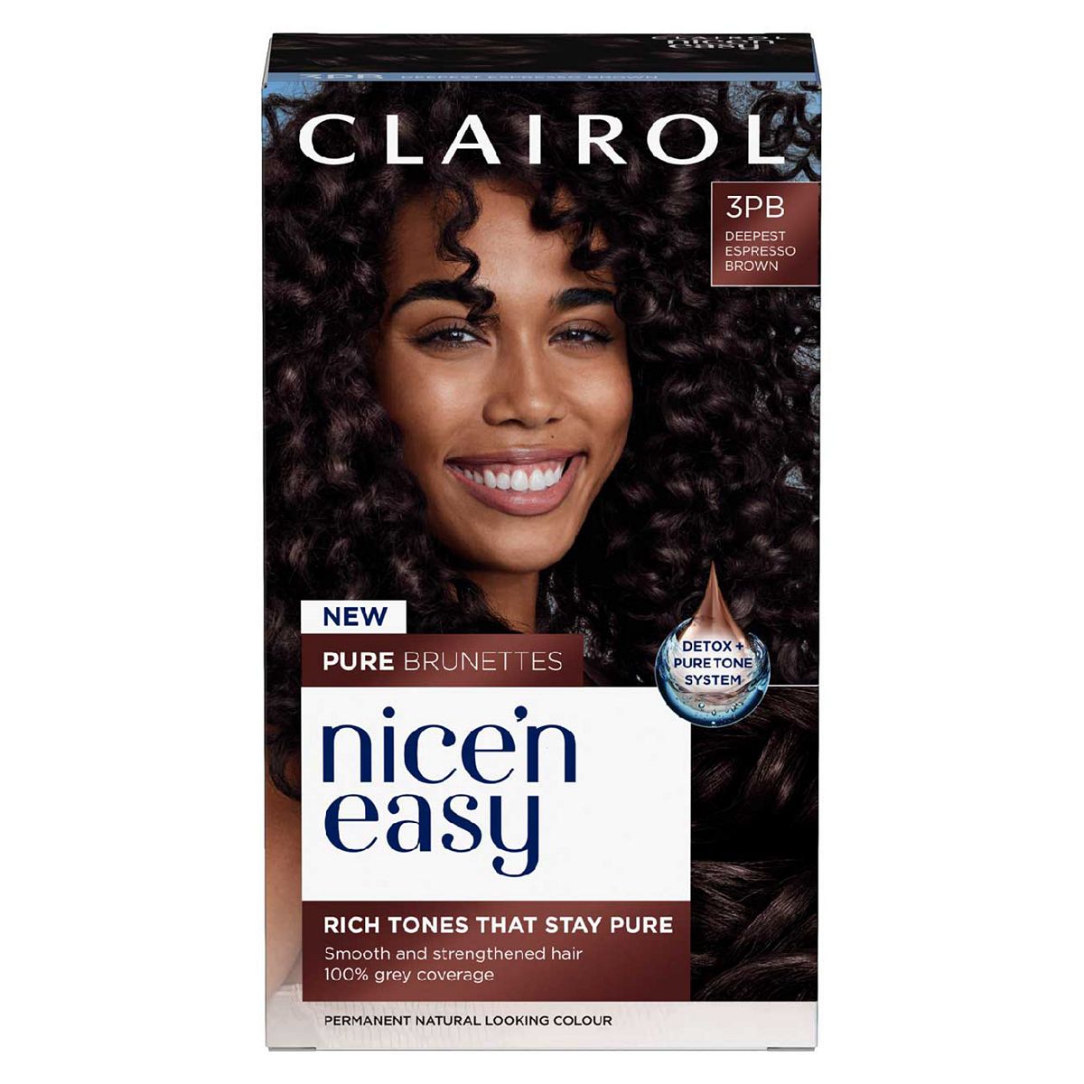 Clairol Nice'n Easy Crème Pure Brunettes Permanent Hair Dye - 3Pb Deepest Espresso Brown