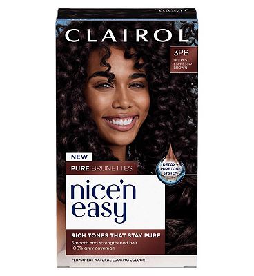 Clairol Nice'n Easy Crme Pure Brunettes Permanent Hair Dye - 3PB Deepest Espresso Brown