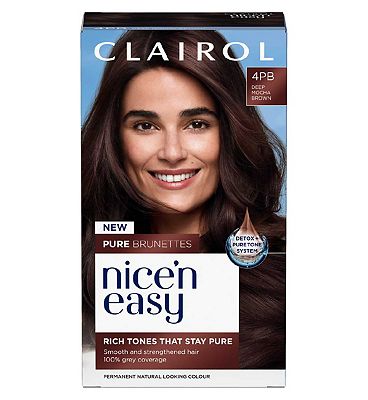Clairol Nice'n Easy Crme Pure Brunettes Permanent Hair Dye - 4PB Deep Mocha Brown