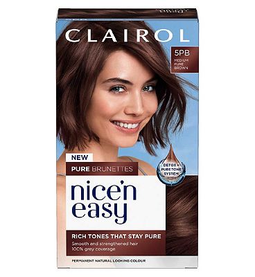 Clairol Nice'n Easy Crme Pure Brunettes Permanent Hair Dye - 5PB Medium Mocha Brown