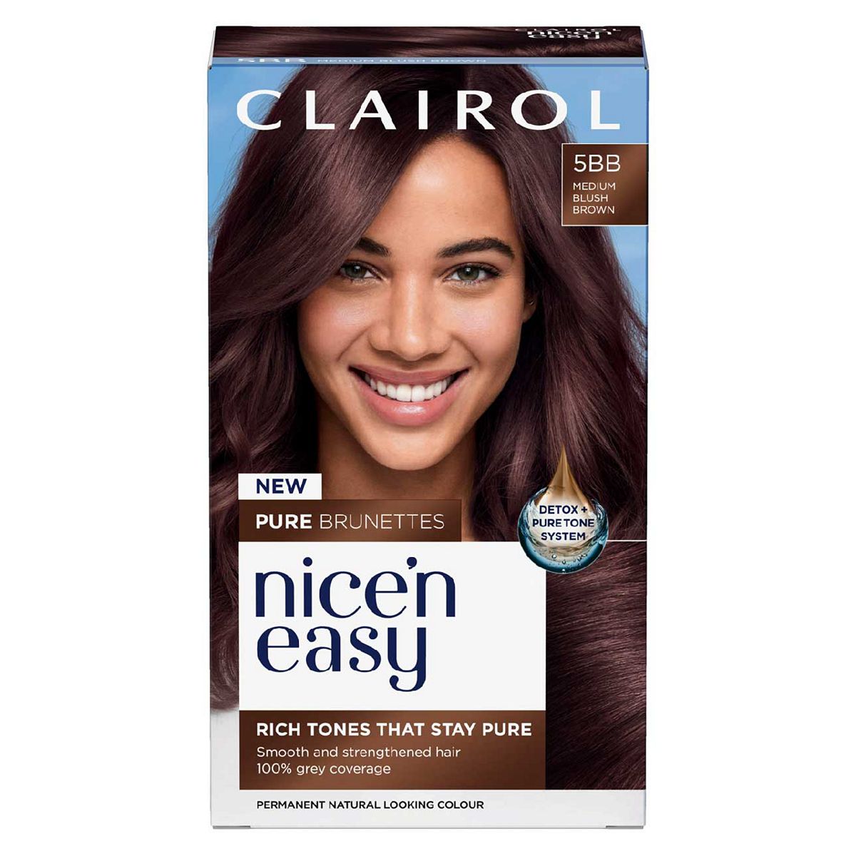 Clairol Nice'n Easy Crème Pure Brunettes Permanent Hair Dye - 5Bb Medium Blush Brown