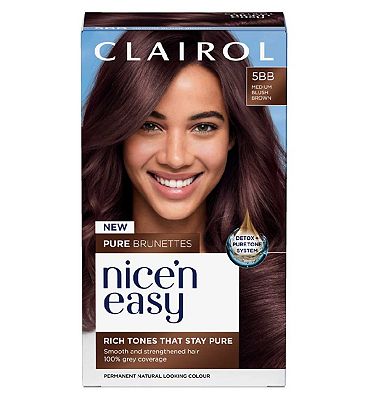 Clairol Nice’n Easy Crme Pure Brunettes Permanent Hair Dye - 5BB Medium Blush Brown
