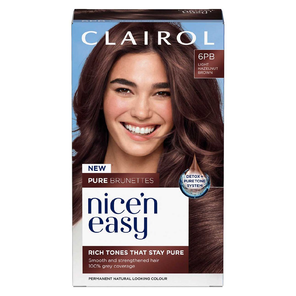 Clairol Nice'n Easy Crème Pure Brunettes Permanent Hair Dye - 6Pb Light Hazelnut Brown