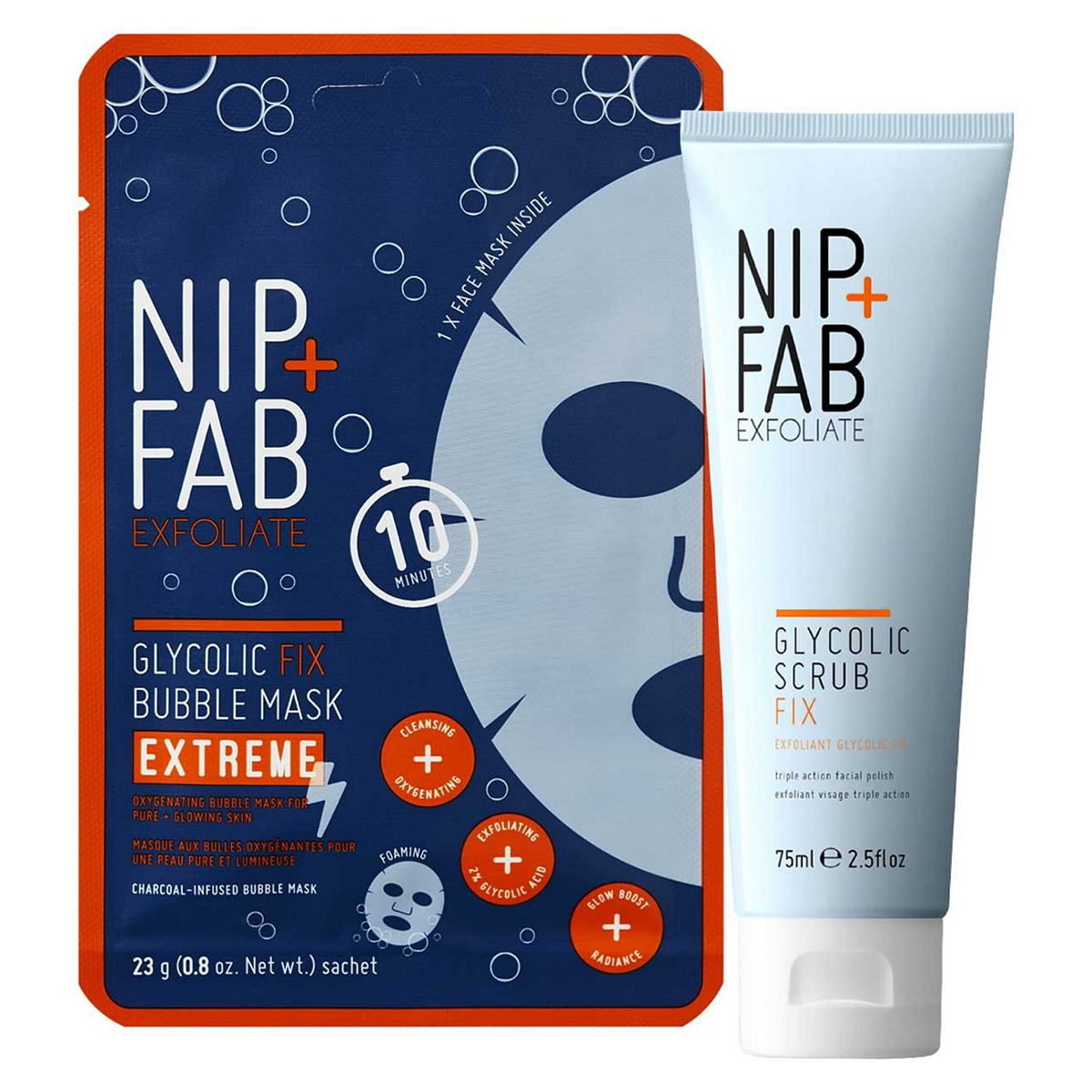 Nip+Fab Glycolic Fix Scrub & Bubble Mask Duo