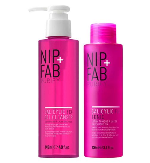 NIP+FAB salicylic acid fix tonic 100ml;Nip & Fab Cleanse bundle;Nip+Fab Salicylic Fix Gel Cleanser 145ml;Nip+Fab Salicylic Fix Tonic 100ml;Nip+Fab salicylic fix gel cleanser 145ml