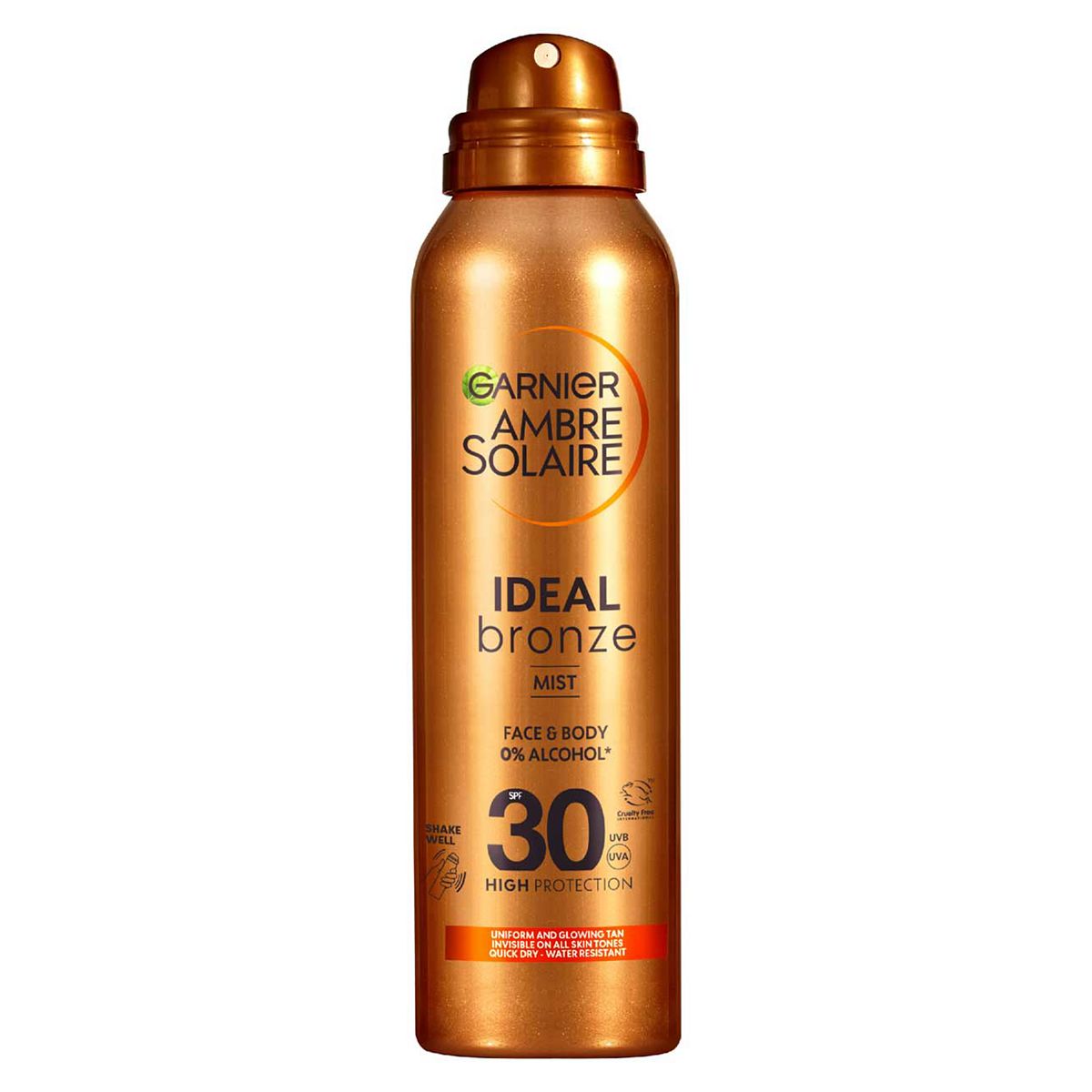 Garnier Ambre Solaire Ideal Bronze Sun Cream Tanning Mist Spf 30 150ml