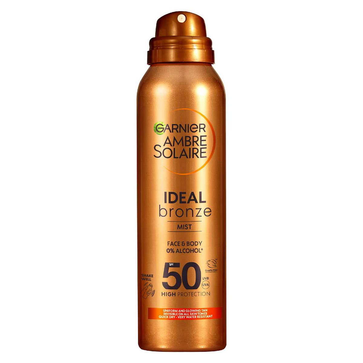 Garnier Ambre Solaire Ideal Bronze Sun Cream Tanning Mist Spf 50 150ml