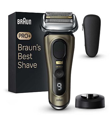 Braun Series 9 Pro+ Electric Shaver, Charging Stand, Wet & Dry, 9519s - Gold