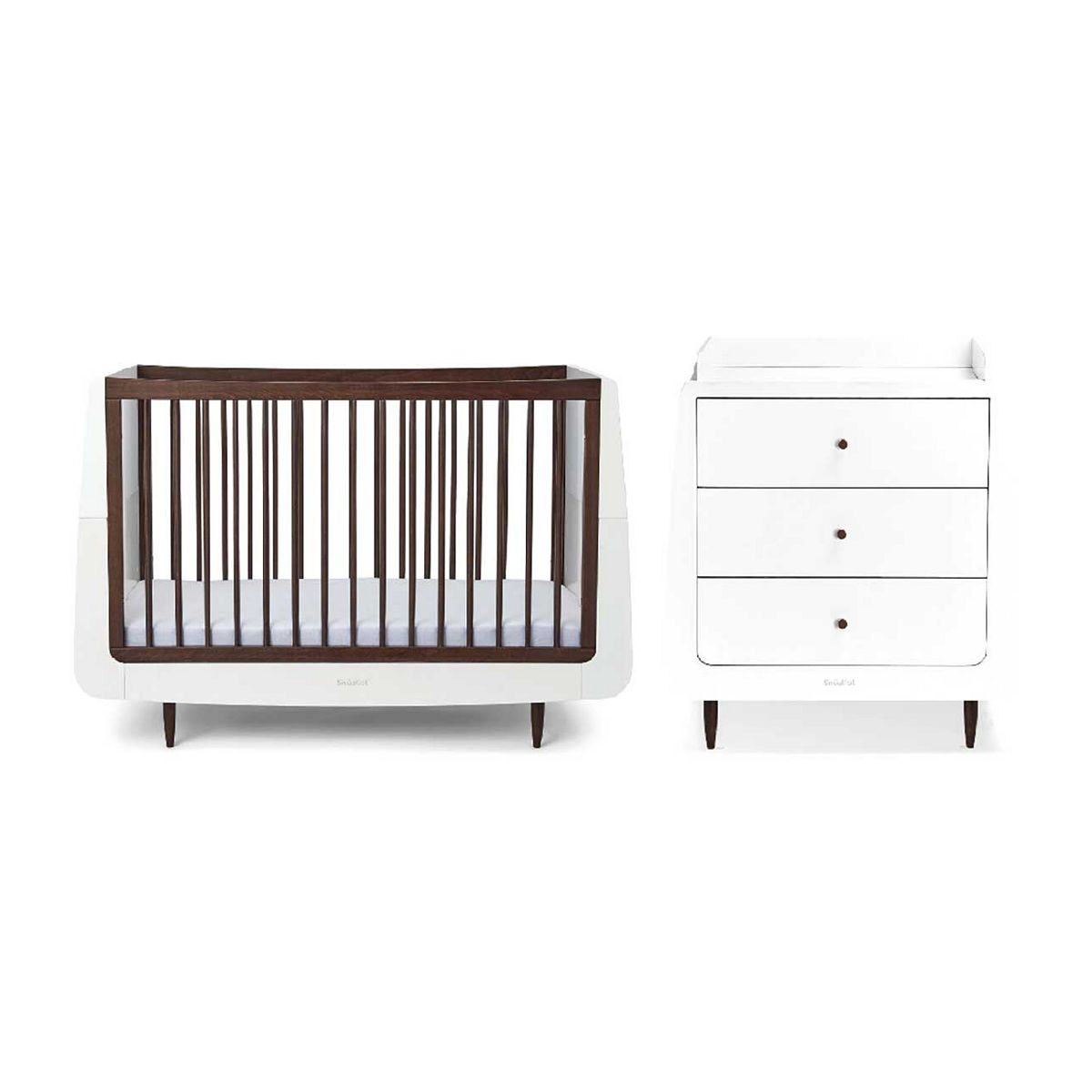 Snuz Kot Skandi 2 Piece Furniture Set, The Natural Edit - Ebony