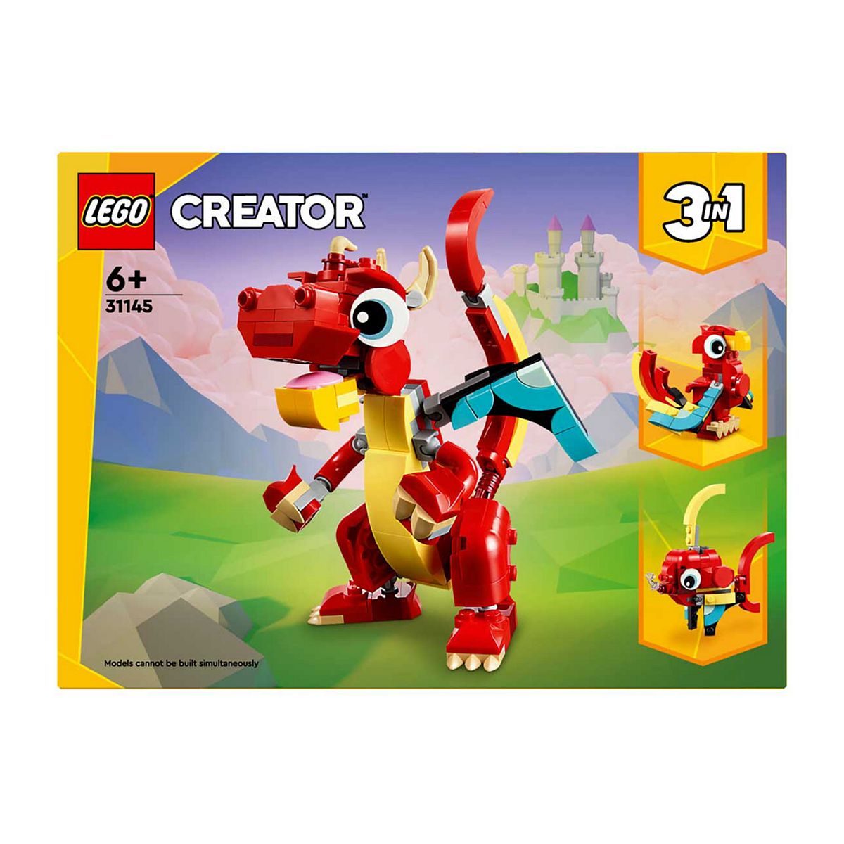 Lego Creator 3In1 Red Dragon Animal Toy Set
