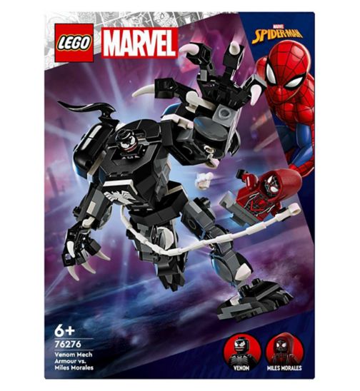 LEGO Marvel Venom Mech Armour vs. Miles Morales