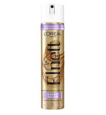 L'Oreal Hairspray by Elnett for Shine Dull Hair Strong Hold 400ml