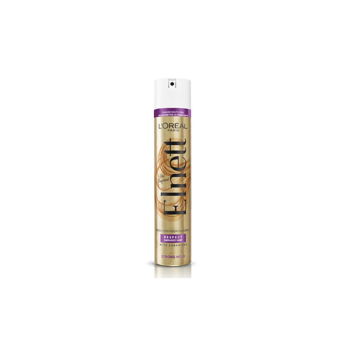 L'Oreal Hairspray By Elnett Care For Dry Damaged Hair Strong Hold Argan Oil Shine 400ml