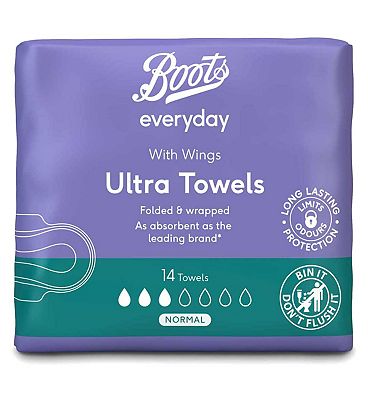 Boots Everyday Ultra Towels Normal Wing 14s