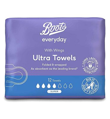 Boots Everyday Ultra Towels Super Wing 12s