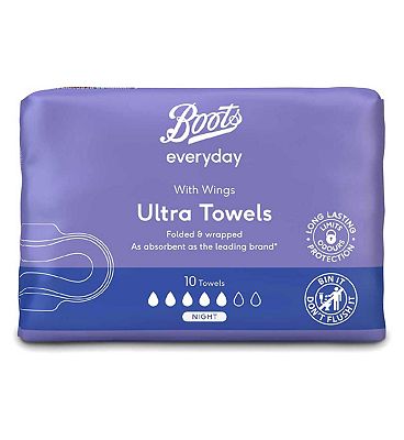 Boots Everyday Ultra Towels Night Wing 10s