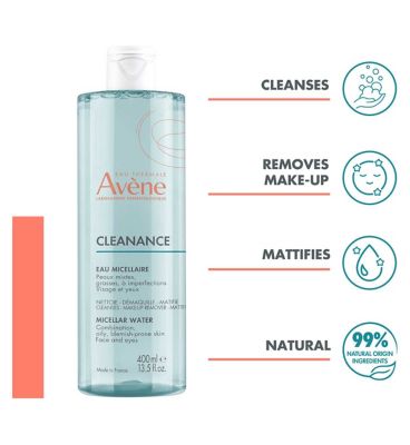 Avène Cleanance Micellar Water for Blemish-Prone Skin 400ml (3)