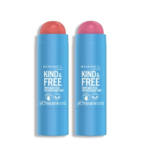 Rimmel Kind & Free Blushing Beauty Bundle;Rimmel Kind & Free Multi-Stick;Rimmel London Kind & Free Multi-Stick 001 Caramel Dusk;Rimmel London Kind & Free Multi-Stick 003 Pink Heat