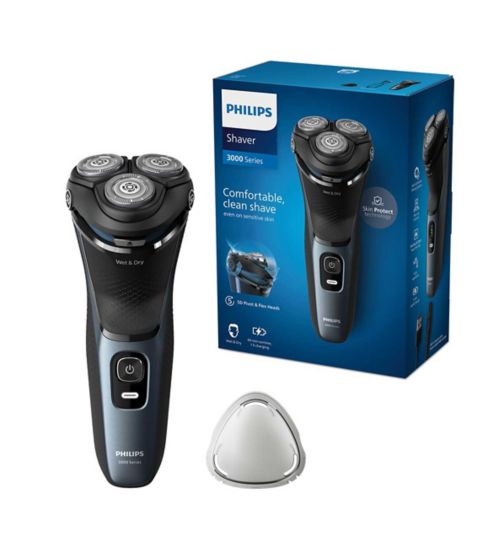 Philips Wet & Dry Electric Shaver Series 3000 with 5D Flex & Pivot heads and Pop-up trimmer –  S3144/00