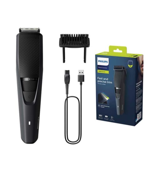 Philips Series 3000, Fast and Precise Beard Trimmer, with Self-sharpening Stell Blades, and Lift and Trim technology - BT3233/15