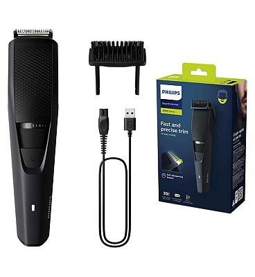 Philips Series 3000, Fast and Precise Beard Trimmer, with Self-sharpening Stell Blades, and Lift and