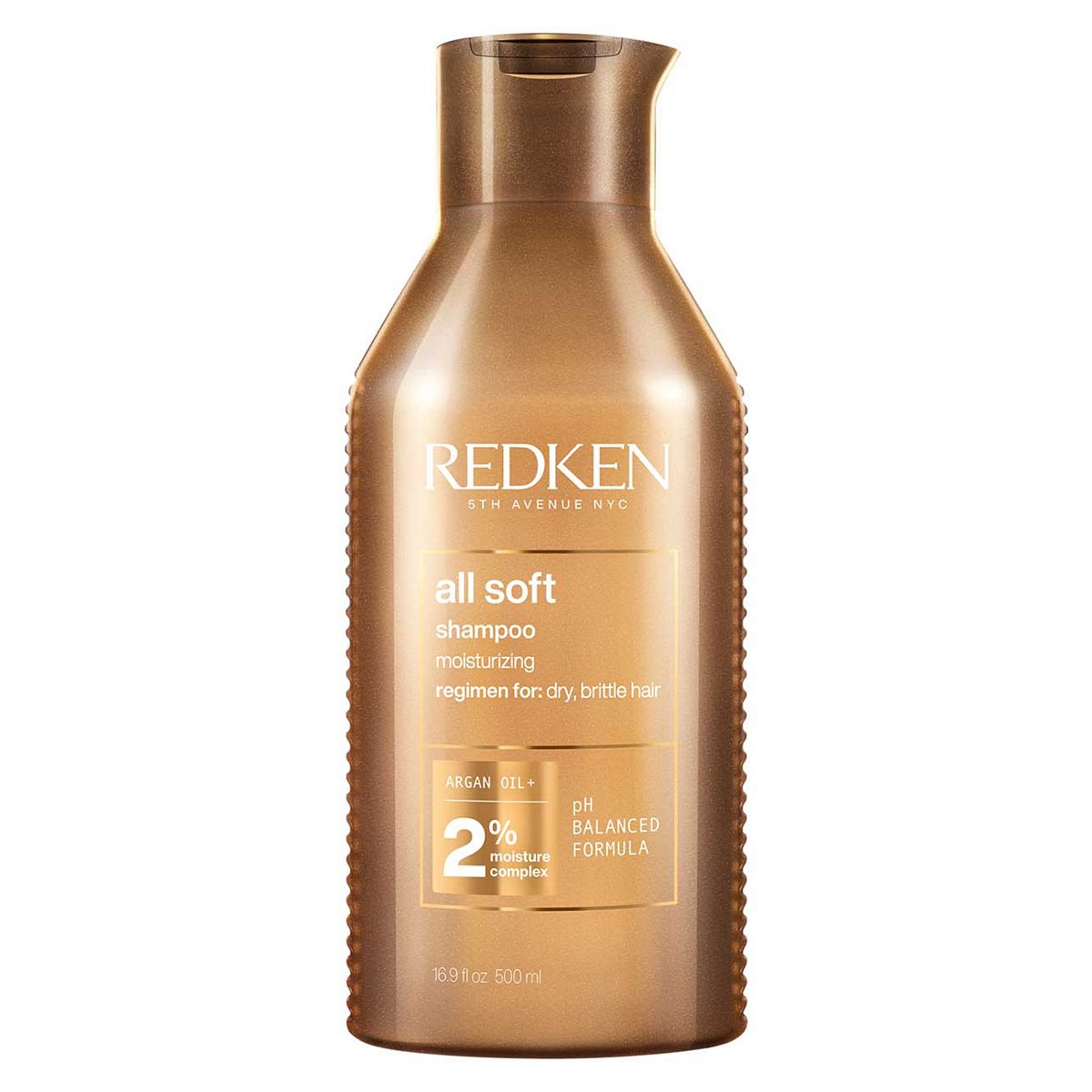 Redken All Soft Shampoo, For Dry Hair, Argan Oil, Intense Softness And Shine 500ml