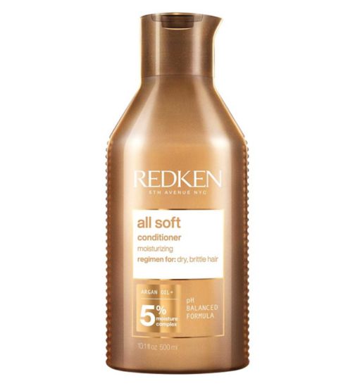 REDKEN All Soft Conditioner, For Dry Hair, Argan Oil, Intense Softness and Shine 500ml