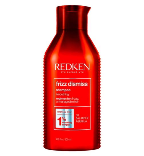 REDKEN Frizz Dismiss Shampoo, Babassu Oil, Adds Shine and Smooths Frizzy Hair 500ml