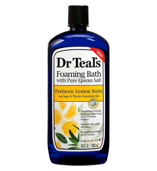 Dr Teals Prebiotic Lemon Balm & Sage Foaming Bath 1L