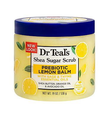 Dr Teals Prebiotic Lemon Balm & Sage Body Scrub 538g