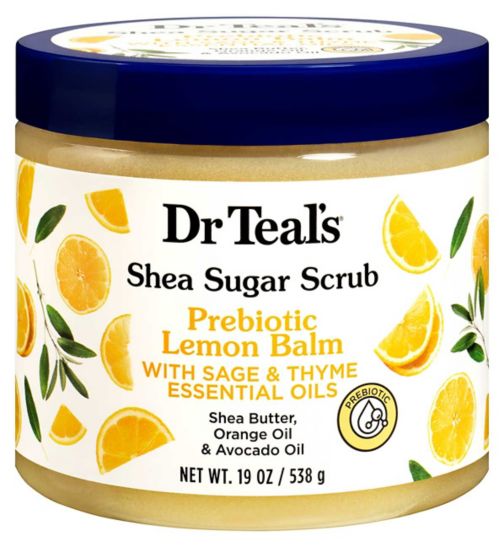 Dr Teals Prebiotic Lemon Balm & Sage Body Scrub 538g