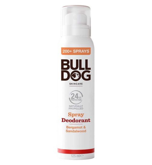 Bulldog Bergamot & Sandalwood Natural Spray Deodorant For Men 125ml