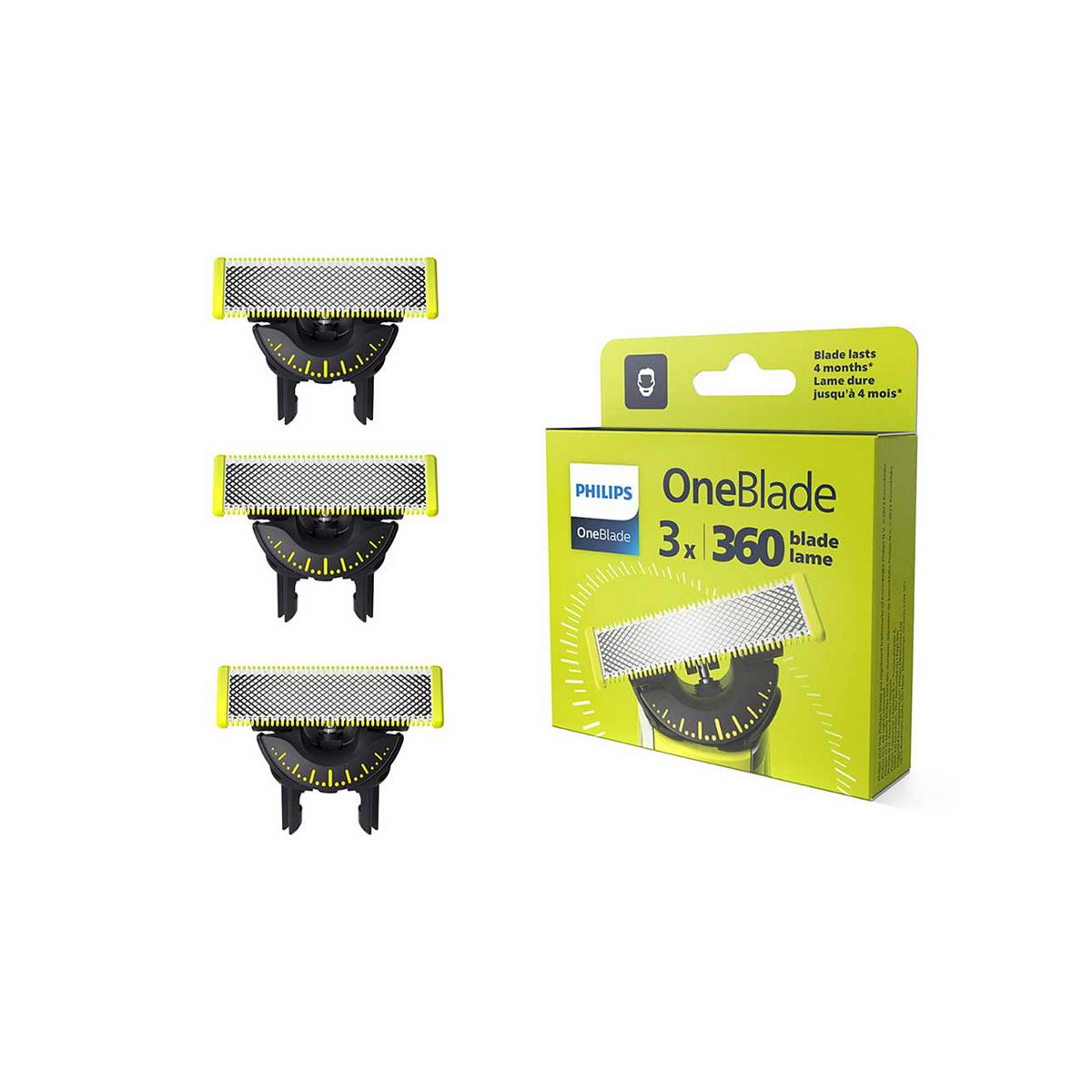 Philips Oneblade 360 Blades For Face 3 Pack