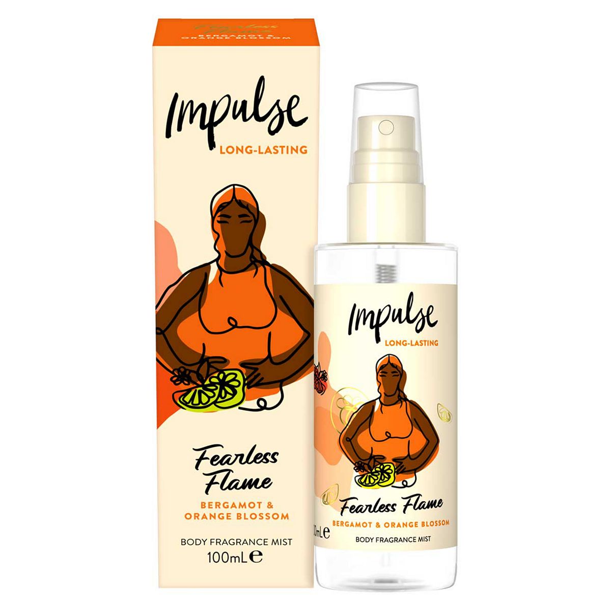 Impulse Fearless Flame Body Mist 100Ml