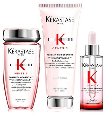 Krastase Genesis Shampoo, Conditioner and Hair Serum, Fortifying Routine to Maintain Weakened Hair P