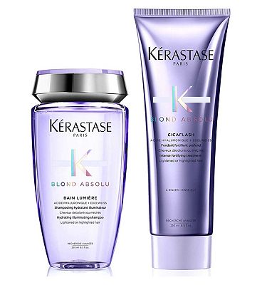 Krastase Blond Absolu Shampoo and Conditioner Set, Routine for Blonde Hair, Formulated With Hyaluron